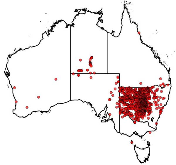 Geoff Cunningham plant collections map