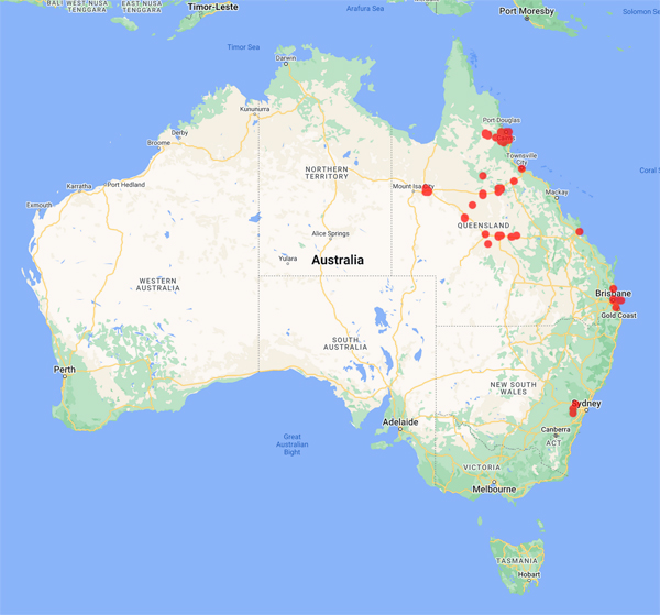 collecting locality map for 'Domin, K.'