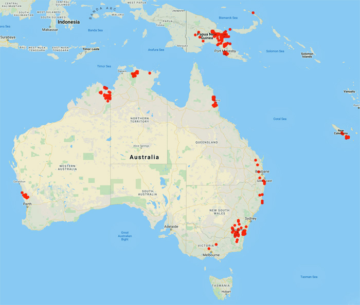 Tom Hartley collections map