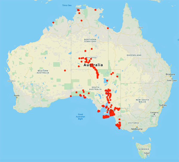 collecting locality map for 'Tate, R.'