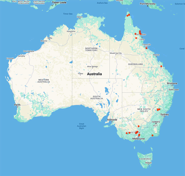 collecting locality map for 'Taylor, N.'