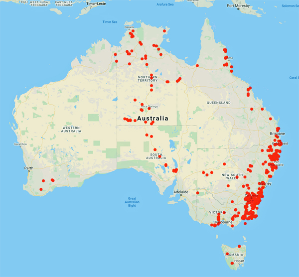 collecting locality map for 'Verdon, D.'