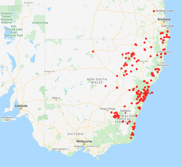 collecting locality map for Welch, M.B.