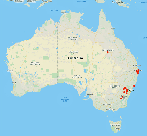 collecting locality map for 'Wiburd, J.C.'