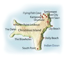 Christmas Island map