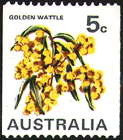 Acacia pycnantha stamp